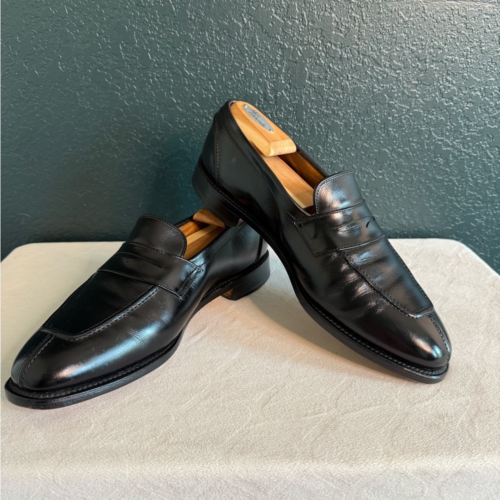 Allen Edmonds Glasgow Black Leather Slip-On Loafers